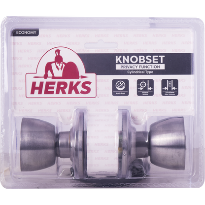 HERKS 588 Cylindrical Knobset Privacy Function - Flat Design