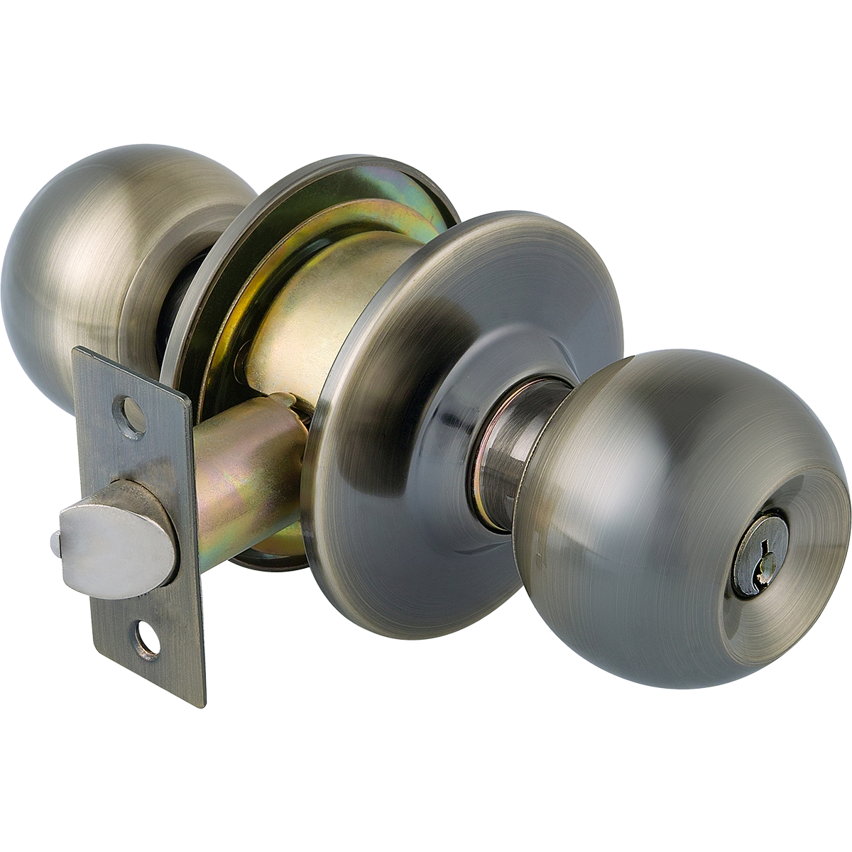 HERKS 587 Cylindrical Knobset Entrance Function - Round Design