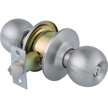 HERKS 587 Cylindrical Knobset Entrance Function - Round Design