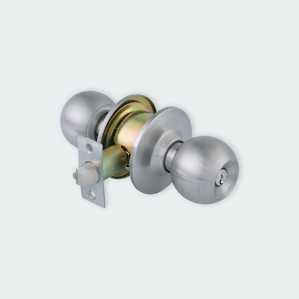 HERKS 587 Cylindrical Knobset Entrance Function - Round Design