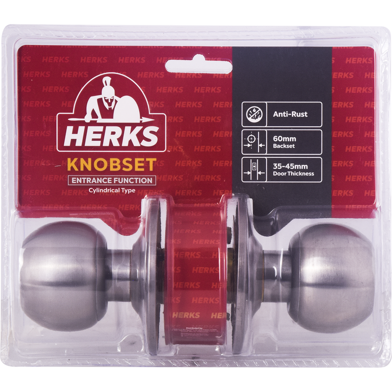 HERKS 587 Cylindrical Knobset Entrance Function - Round Design