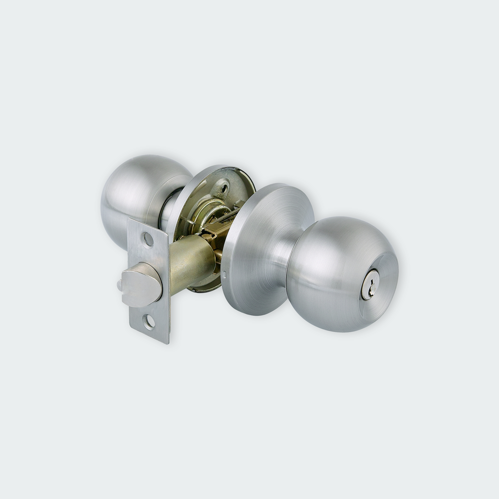 HERKS 587 Tubular Knobset Entrance Function - Round Design