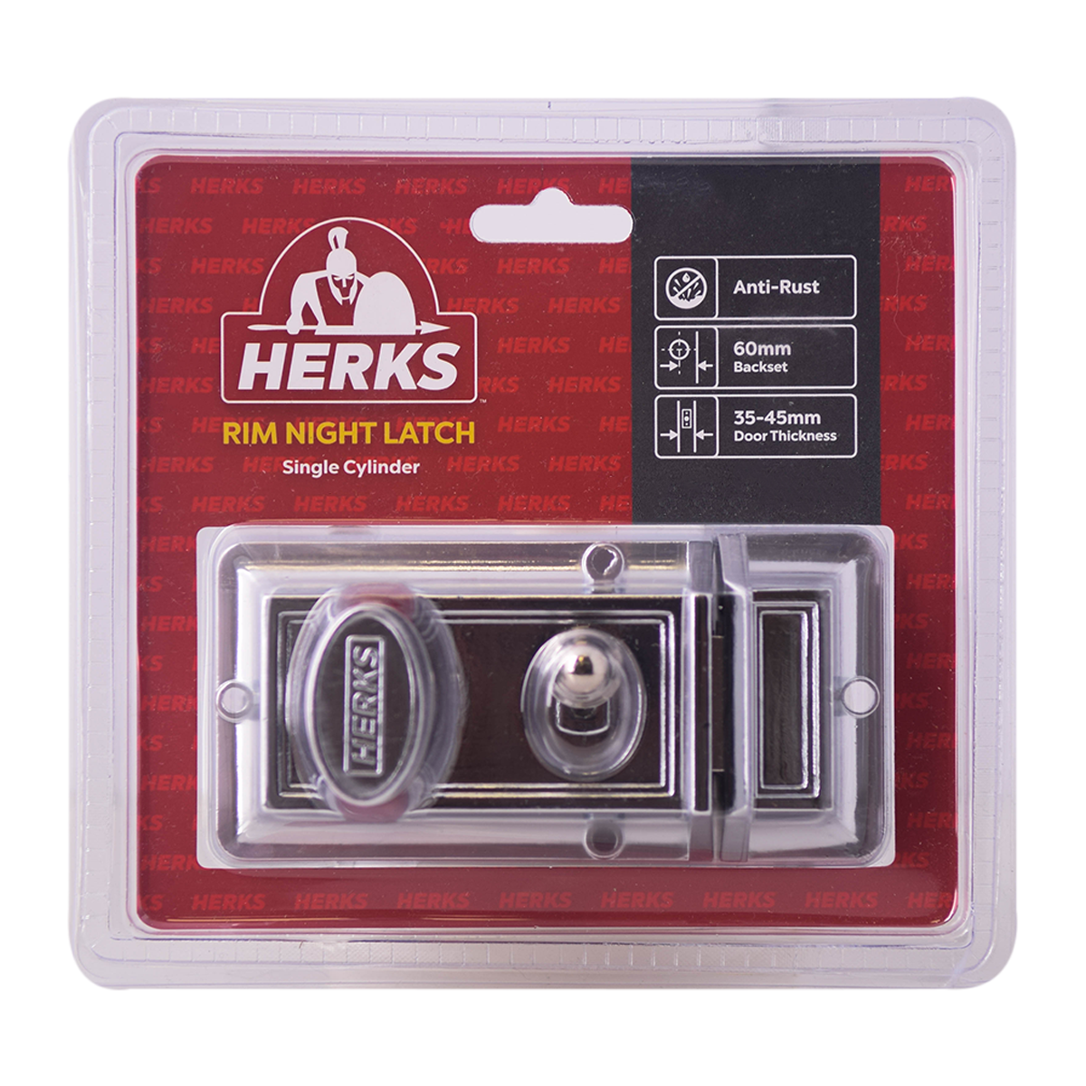 HERKS Rim Night Latch Single Cylinder