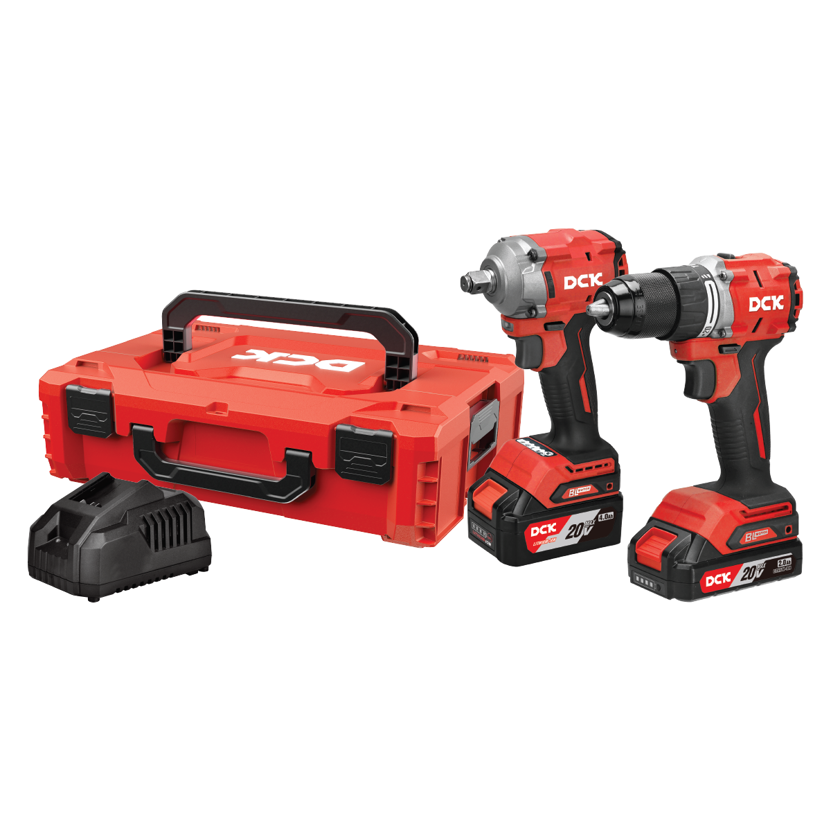DCK Cordless Combo Kit: Impact Wrench + Hammer Drill