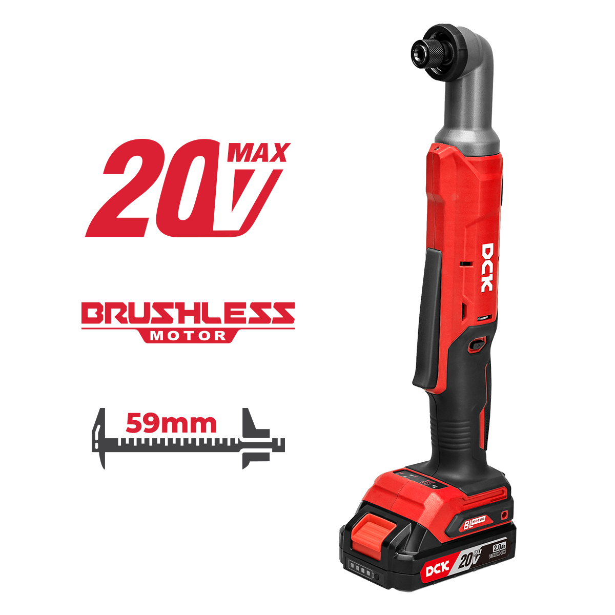DCK Cordless Brushless Angle Impact Driver