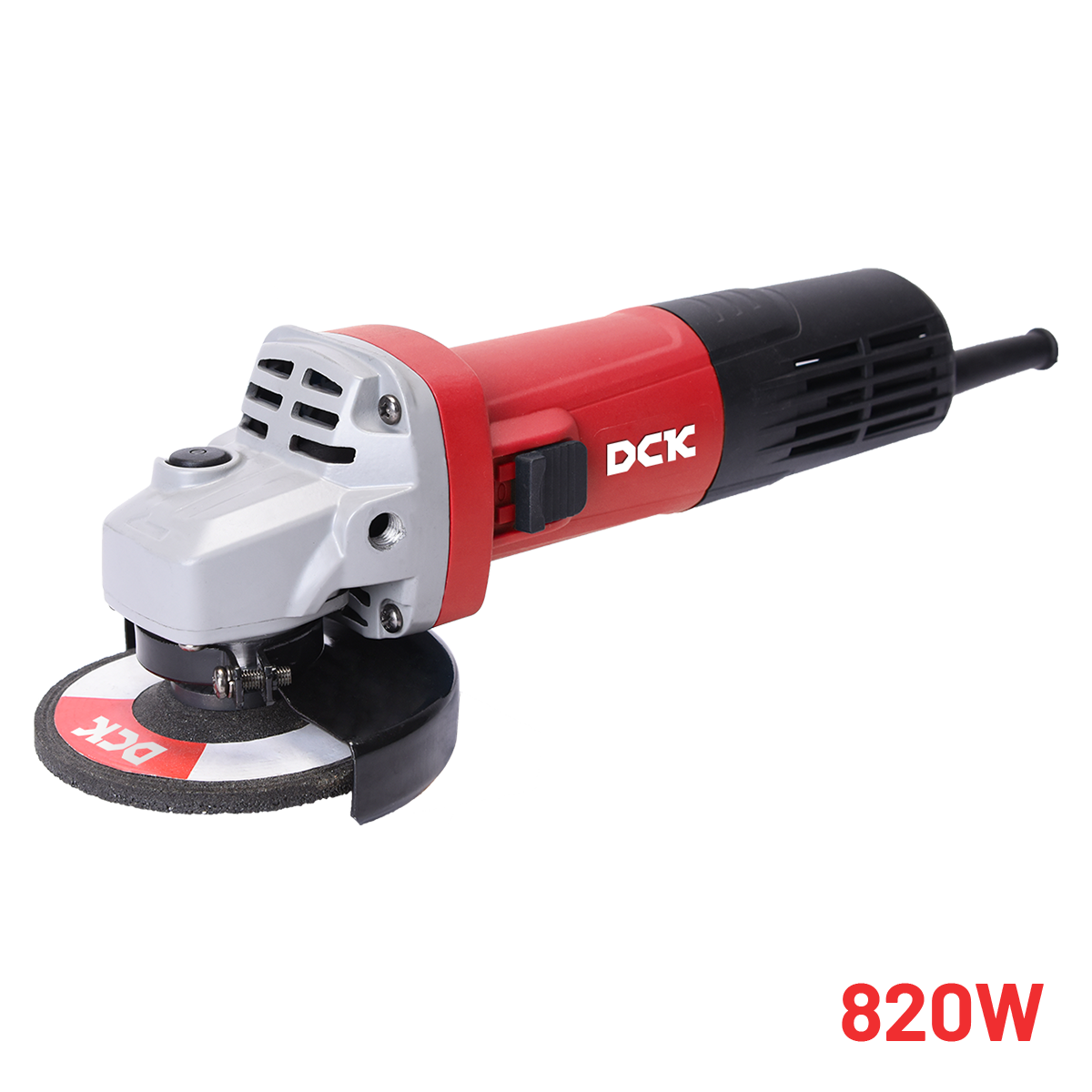 DCK Angle Grinder 4'' 820W with Auto-Stop, Slim body, Labyrinth Dustproof Struct