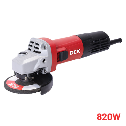 DCK Angle Grinder 4'' 820W with Auto-Stop, Slim body, Labyrinth Dustproof Struct