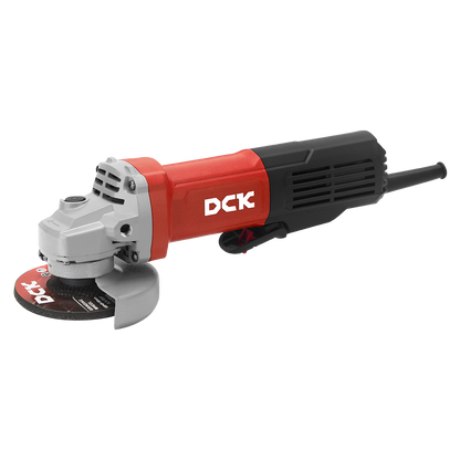 DCK Angle Grinder 4'' 1100W with slim body, auto stop carbon brush and M10 (Spin