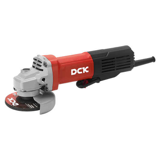 DCK Angle Grinder 4'' 1100W with slim body, auto stop carbon brush and M10 (Spin