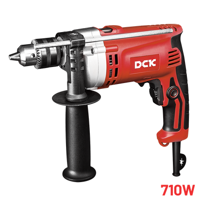 DCK Electric Impact Drill 710W with adjustable speed and two functions (Steel/Concrete/Woo