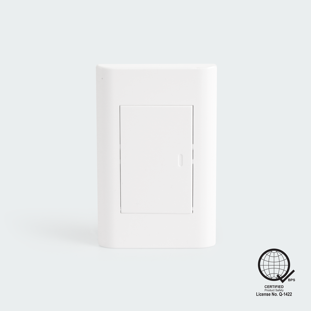 ROYU Plano 1 Gang Switch Set - White