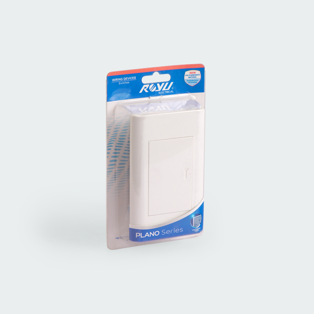 ROYU Plano 1 Gang Switch Set - White