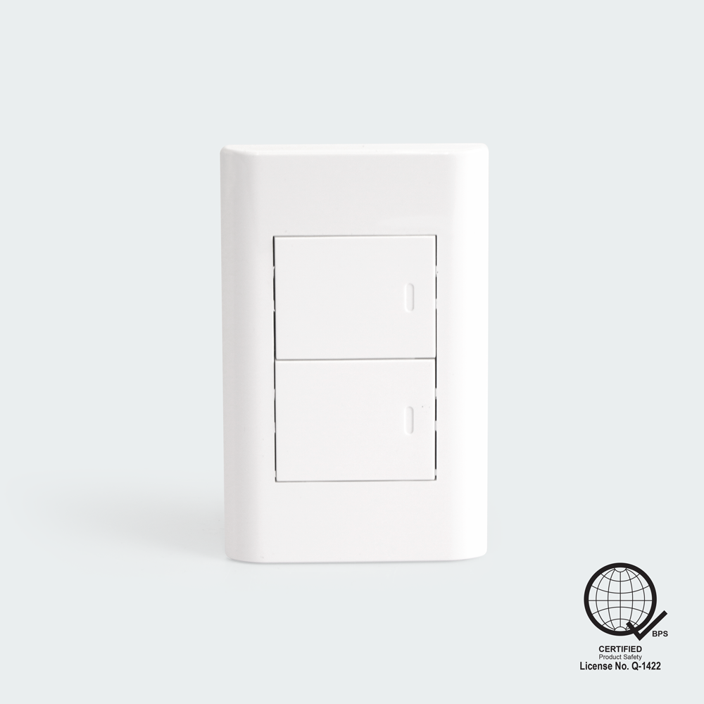 ROYU Plano 2 Gang Switch Set - White