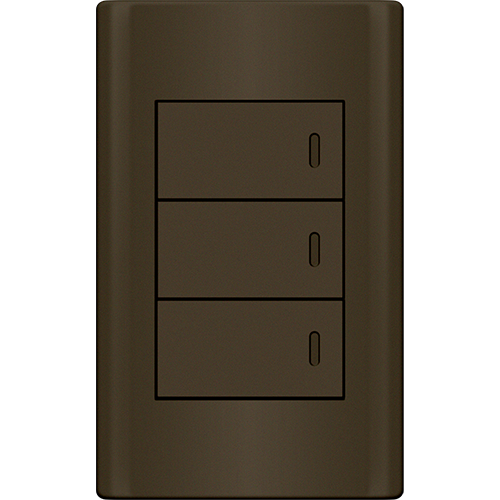 ROYU Plano 3 Gang Switch Set - Dark Gray