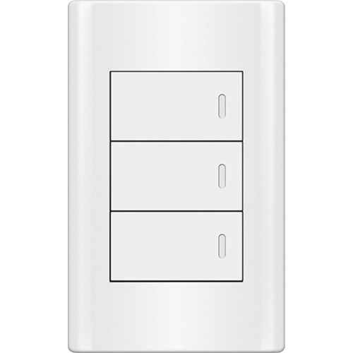 ROYU Plano 3 Gang Switch Set - White