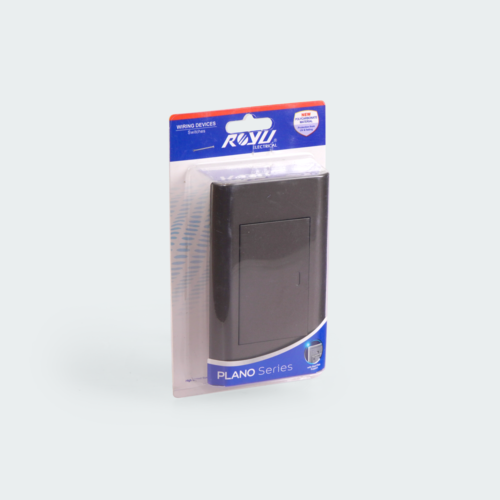 ROYU Plano 1 Gang Switch Set - Dark Gray