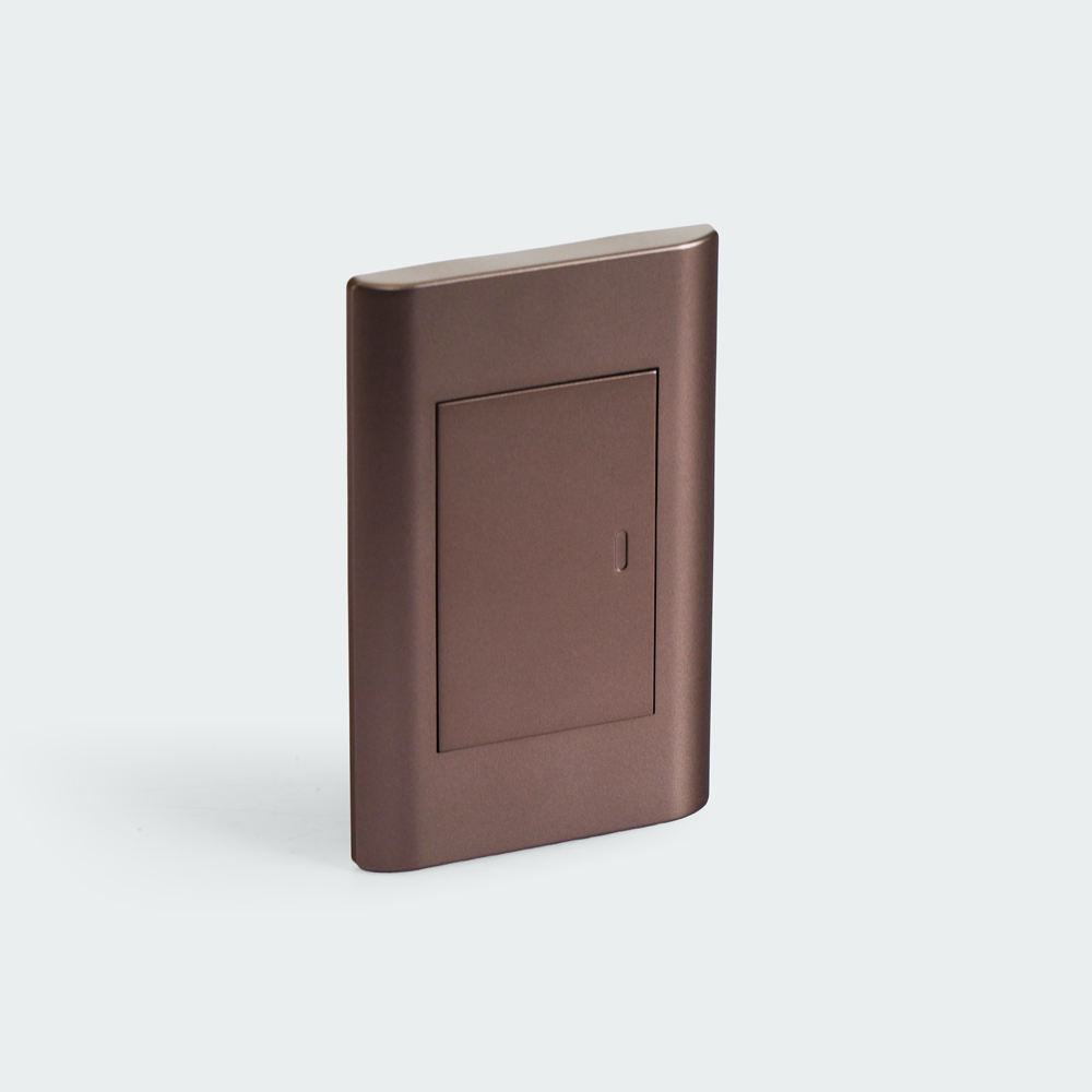 ROYU Plano 1 Gang Switch Set - Dark Wood