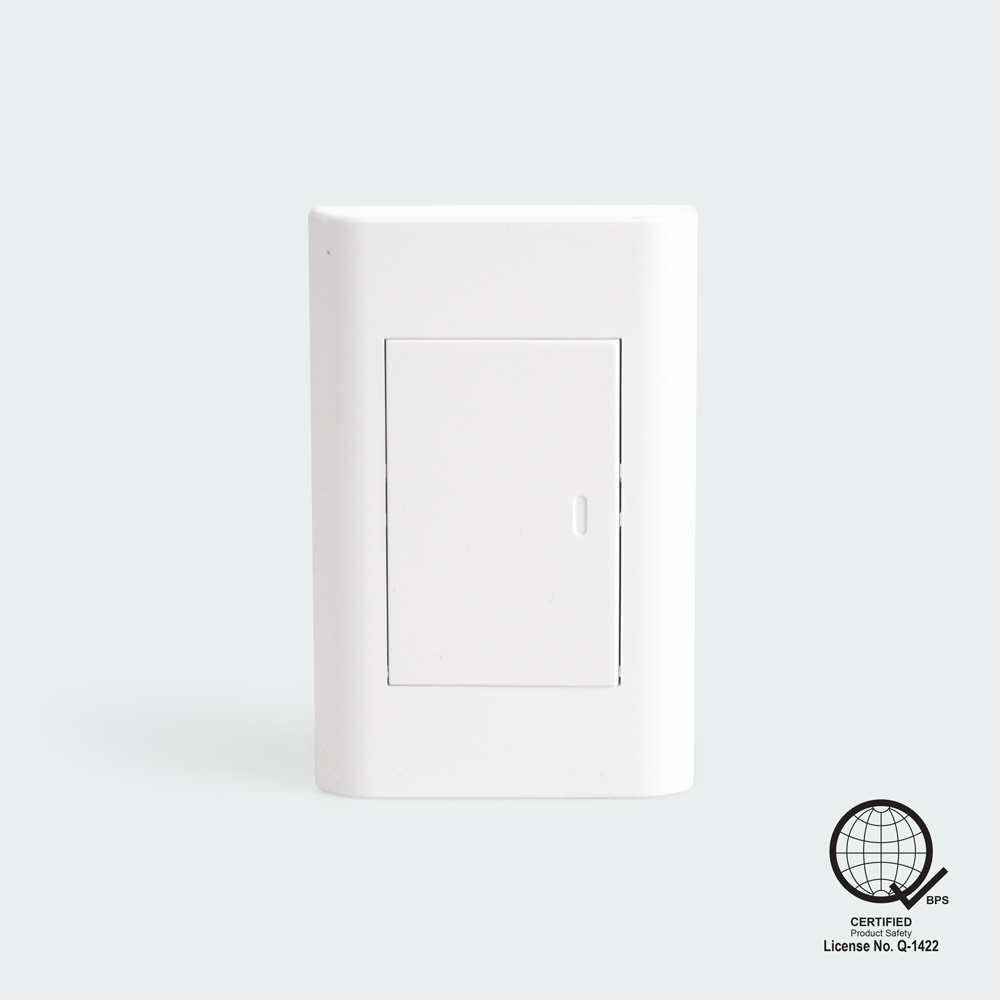 ROYU Plano 1 Gang Switch Set - White
