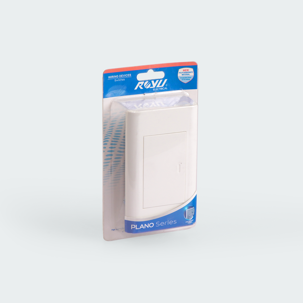 ROYU Plano 1 Gang Switch Set - White