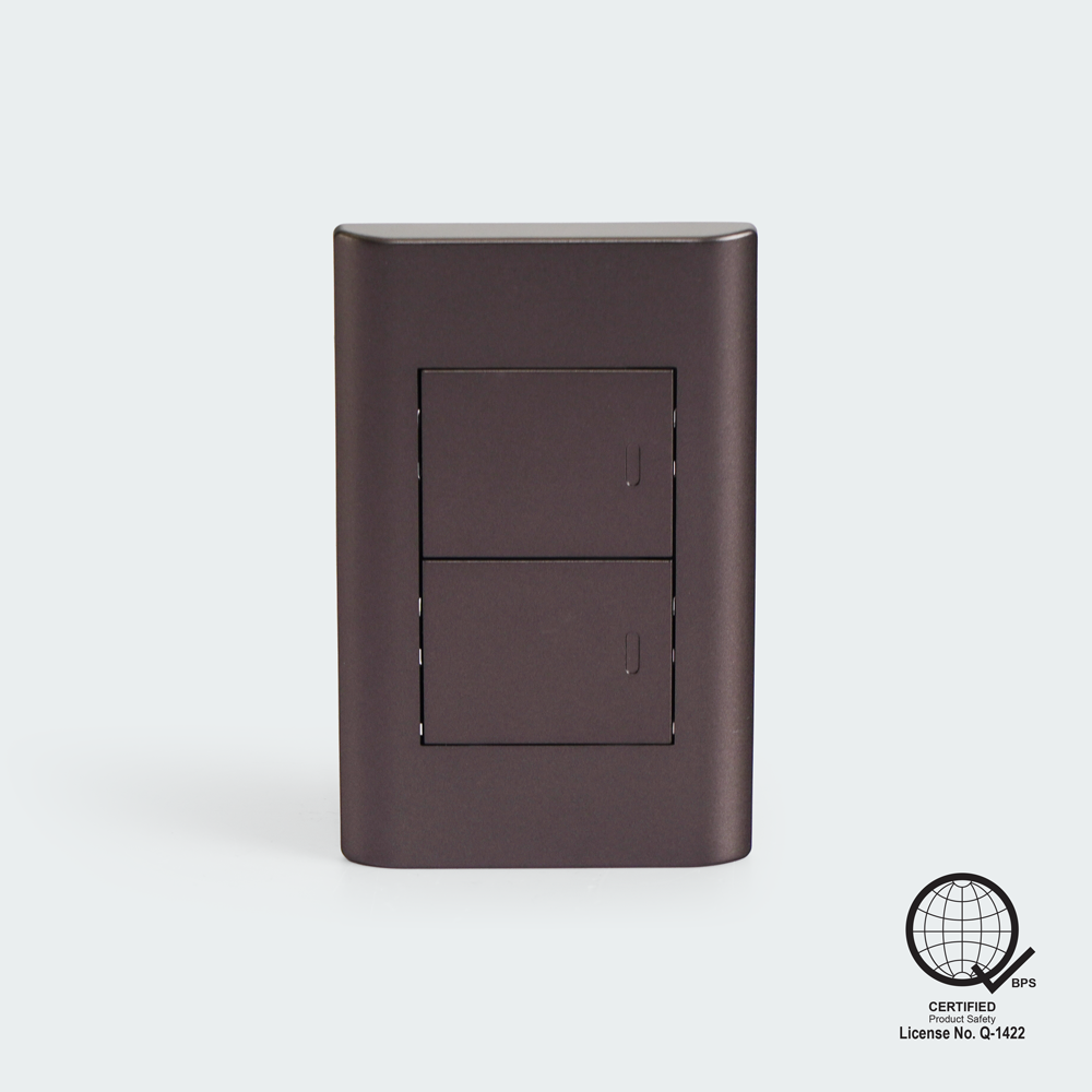ROYU Plano 2 Gang Switch Set - Dark Gray