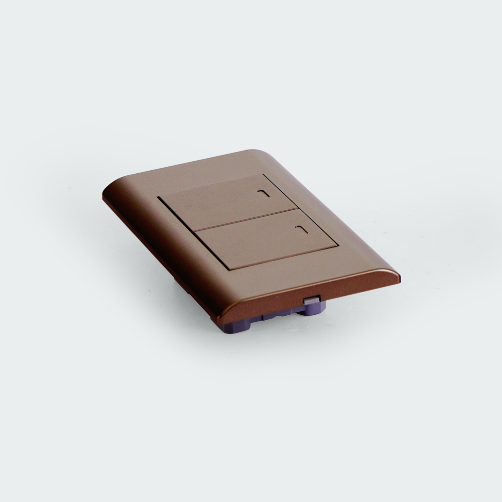 ROYU Plano 2 Gang Switch Set - Dark Wood
