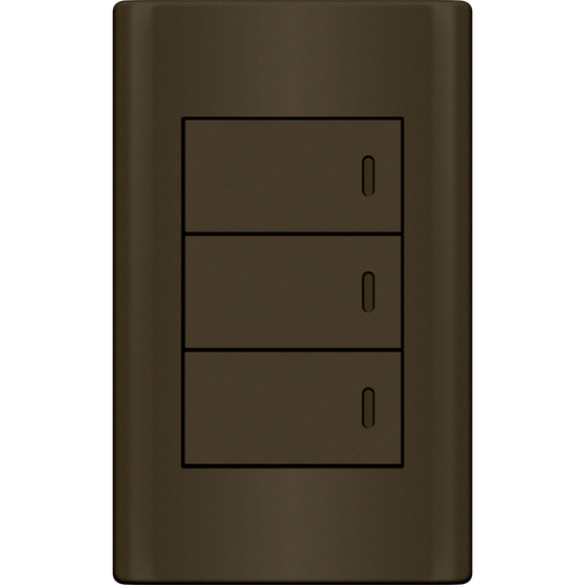 ROYU Plano 3 Gang Switch Set - Dark Gray