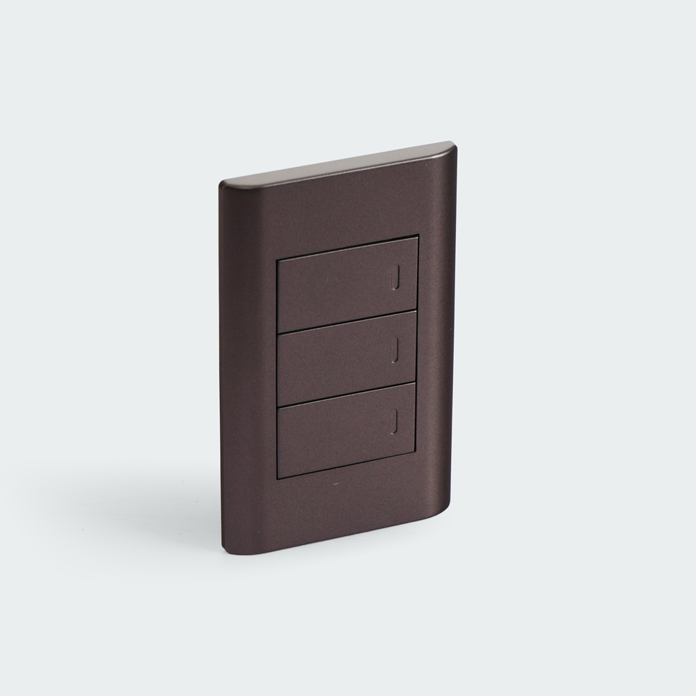 ROYU Plano 3 Gang Switch Set - Dark Gray
