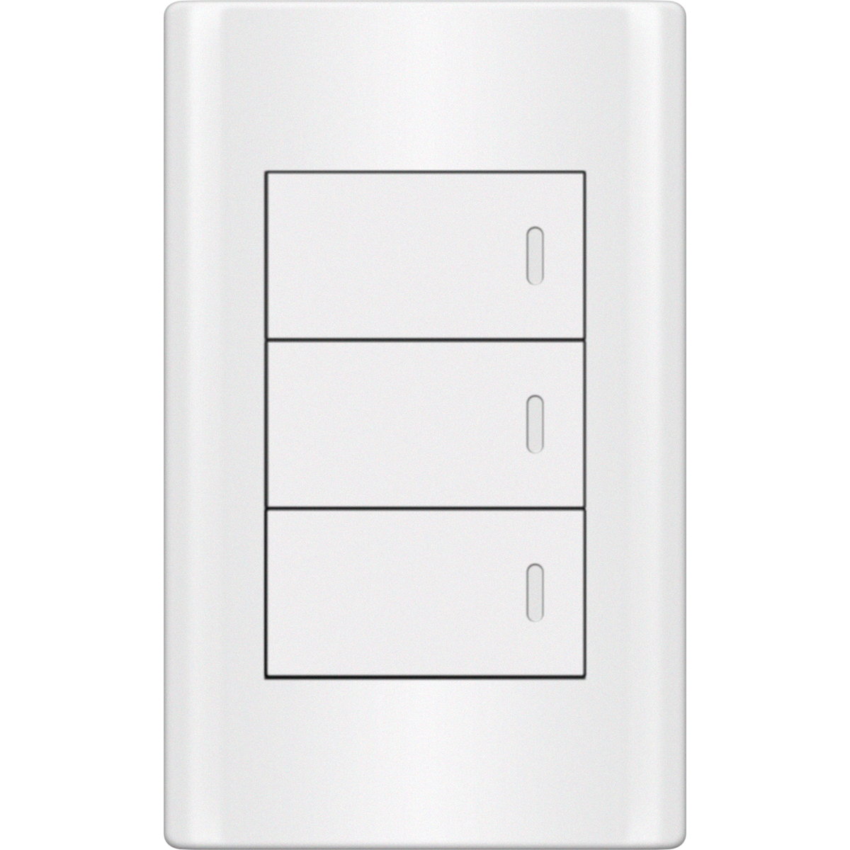 ROYU Plano 3 Gang Switch Set - White