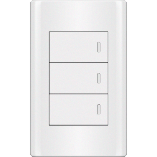 ROYU Plano 3 Gang Switch Set - White