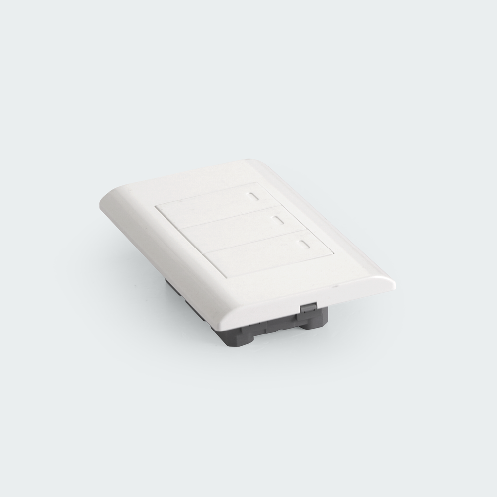 ROYU Plano 3 Gang Switch Set - White