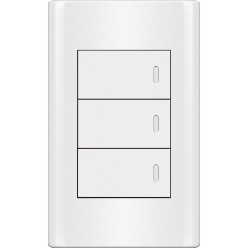 ROYU Plano 3 Gang Switch Set - White
