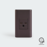ROYU Plano 1 Gang Aircon Outlet Set - Dark Gray