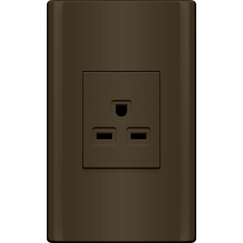 ROYU Plano 1 Gang Aircon Outlet Set - Dark Gray