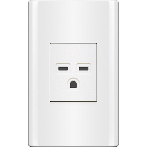 ROYU Plano 1 Gang Aircon Outlet Set - White