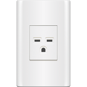 ROYU Plano 1 Gang Aircon Outlet Set - White