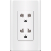 ROYU Plano Duplex Universal Outlet with Ground and Shutter Set - White