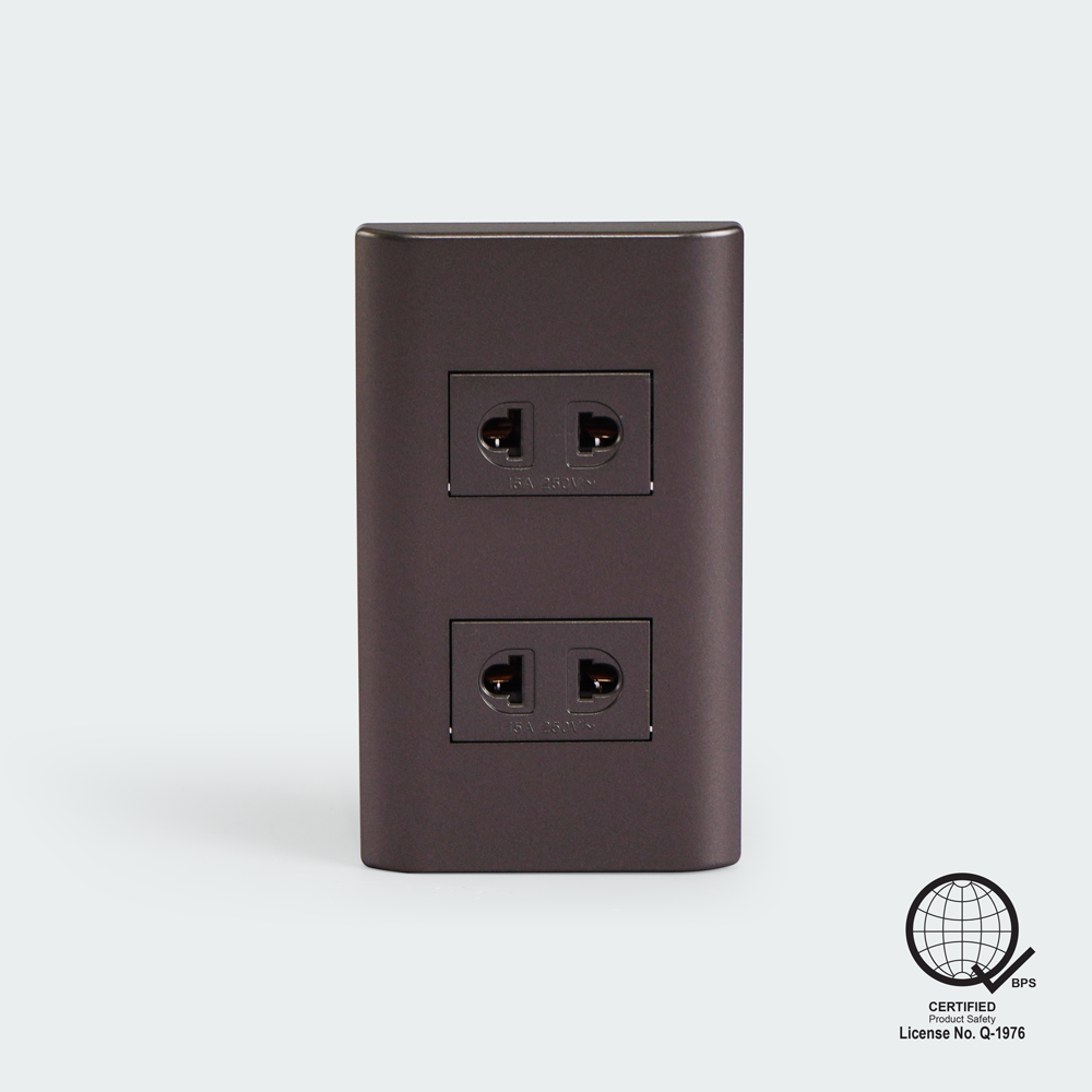 ROYU Plano 2 Gang Outlet Set - Dark Gray