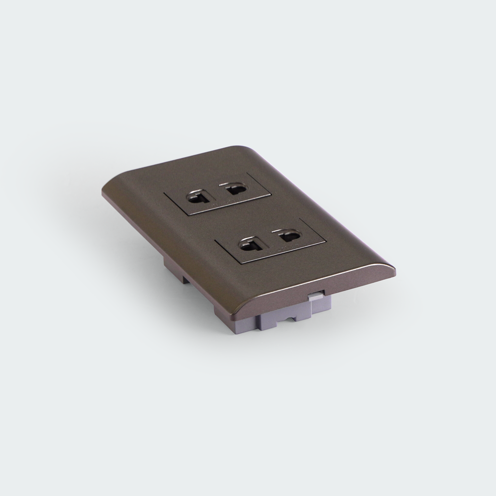 ROYU Plano 2 Gang Outlet Set - Dark Gray