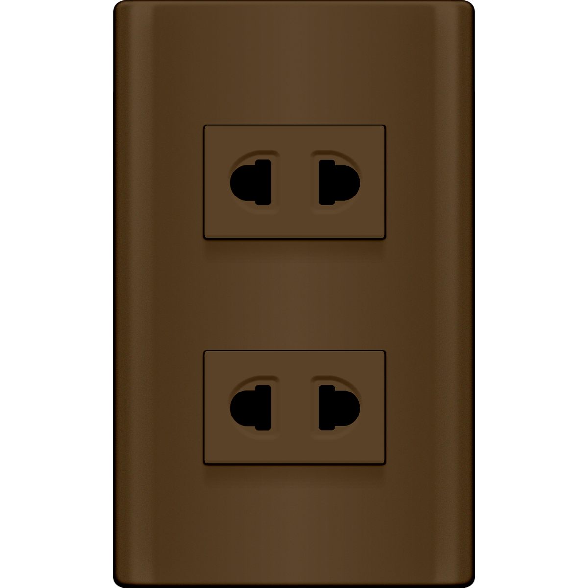 ROYU Plano 2 Gang Outlet Set - Dark Wood