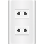 ROYU Plano 2 Gang Outlet Set - White
