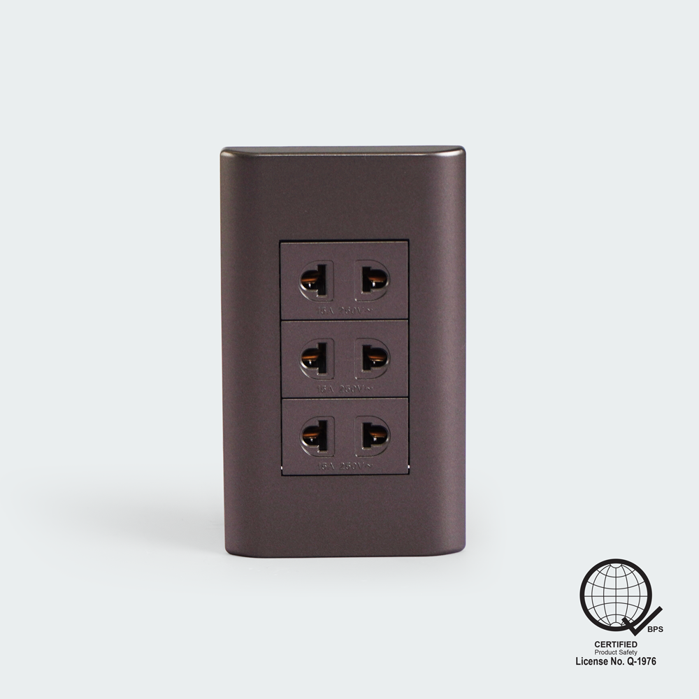 ROYU Plano 3 Gang Outlet Set - Dark Gray