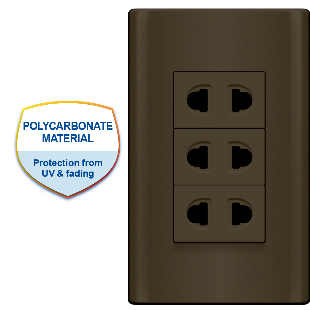 ROYU Plano 3 Gang Outlet Set - Dark Gray