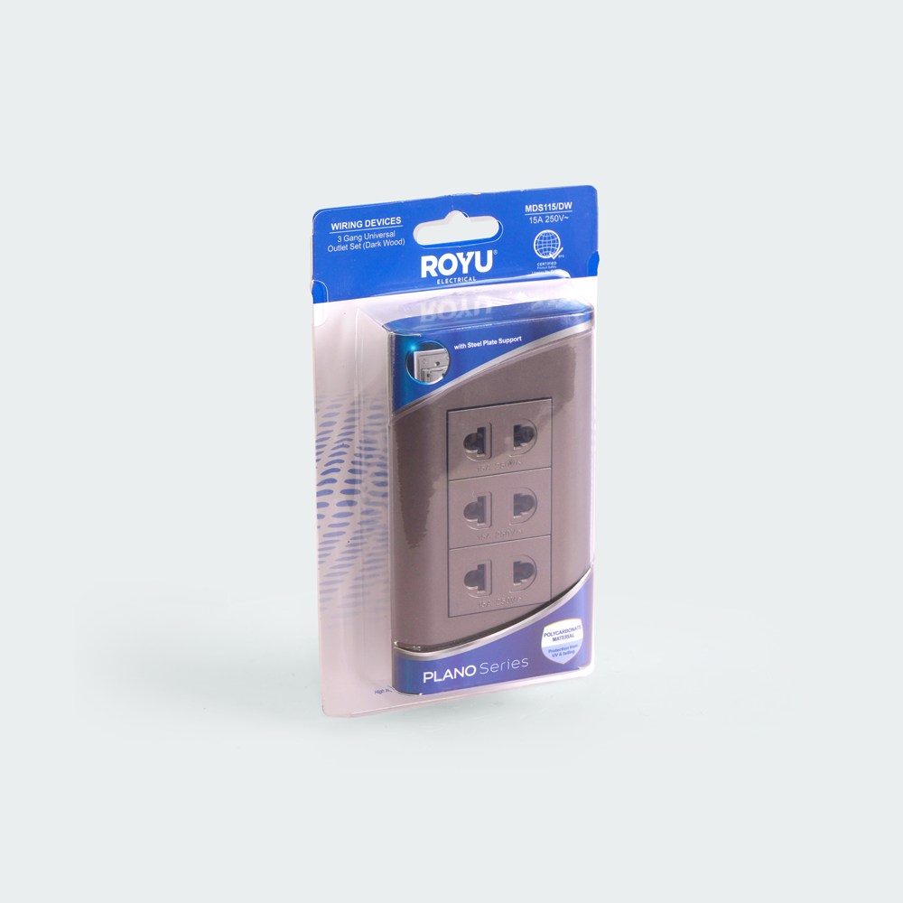 ROYU Plano 3 Gang Outlet Set - Dark Wood – FELCO Store