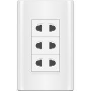 ROYU Plano 3 Gang Outlet Set - White