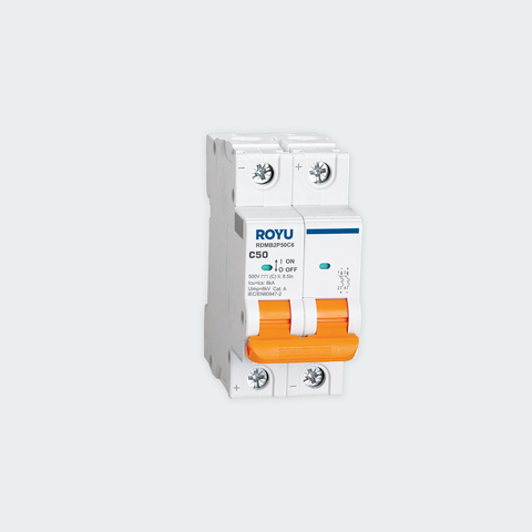 ROYU DC MCB, 2P 50A 500VDC TYPE C 6KA
