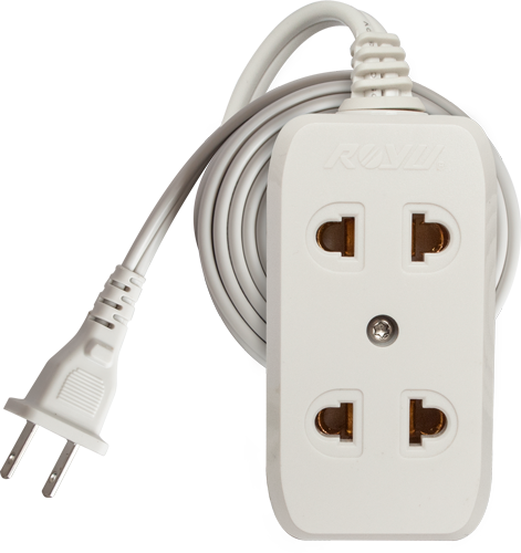 ROYU 2 Gang Universal Outlet Extension Cord