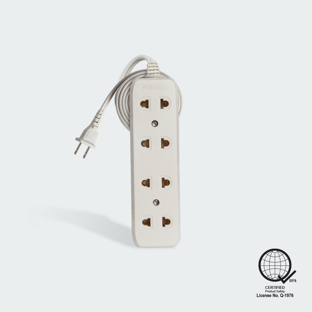 ROYU 4 Gang Universal Outlet Extension Cord