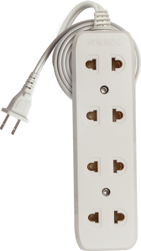 ROYU 4 Gang Universal Outlet Extension Cord