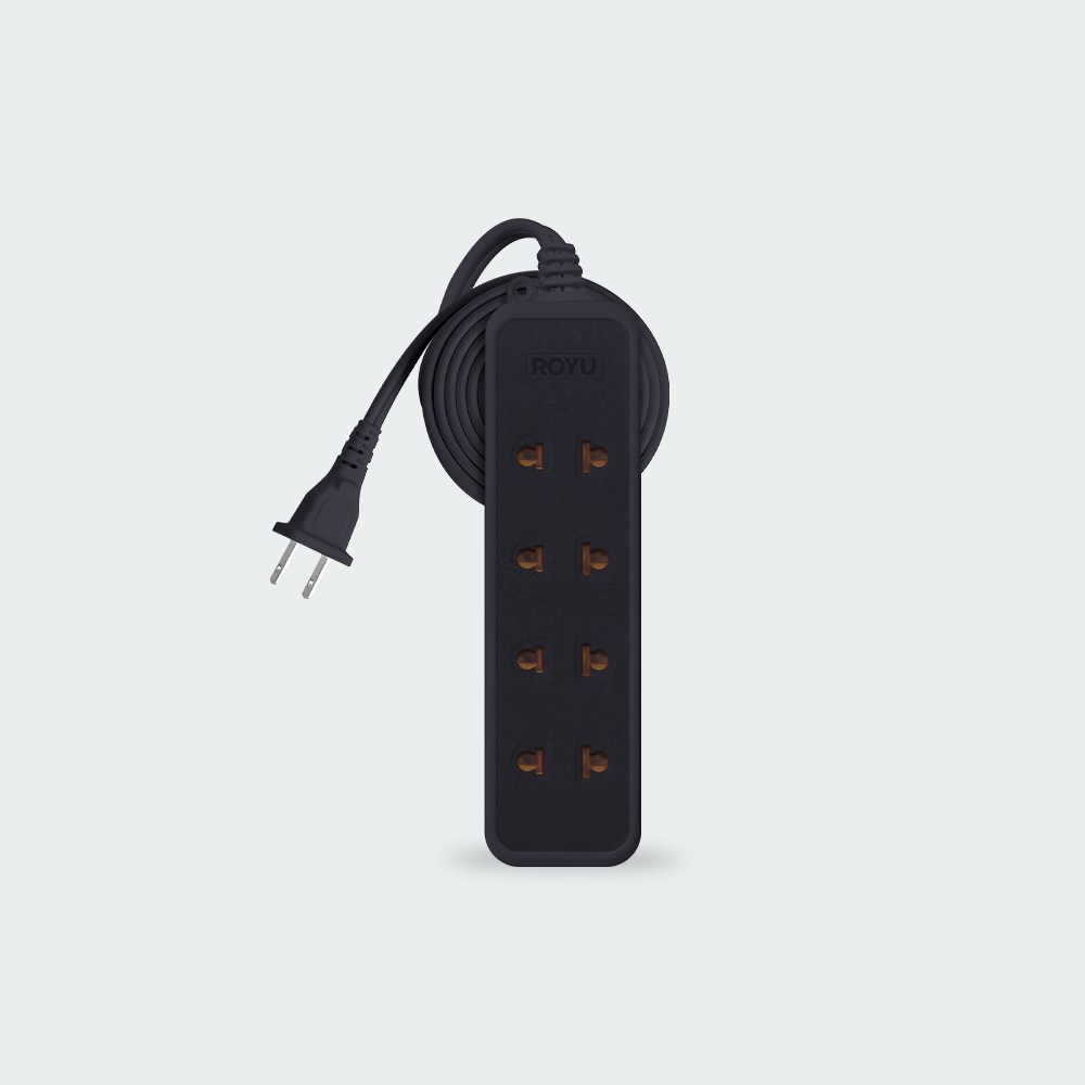 ROYU 4 Universal + 1 Flat Pin Extension Cord (3M Extension)