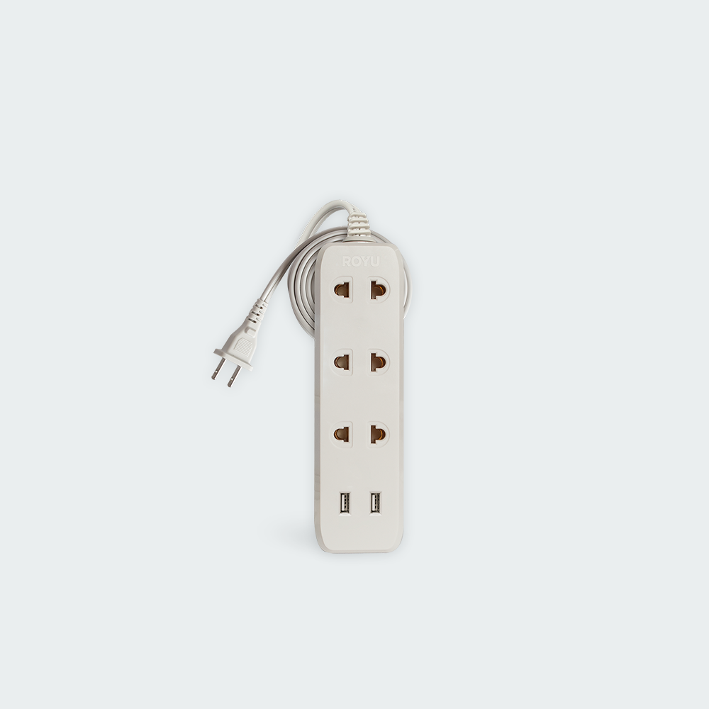 ROYU Christmas Bundle: Buy 2s ROYU 3 Gang Universal Extension Cord for only P599